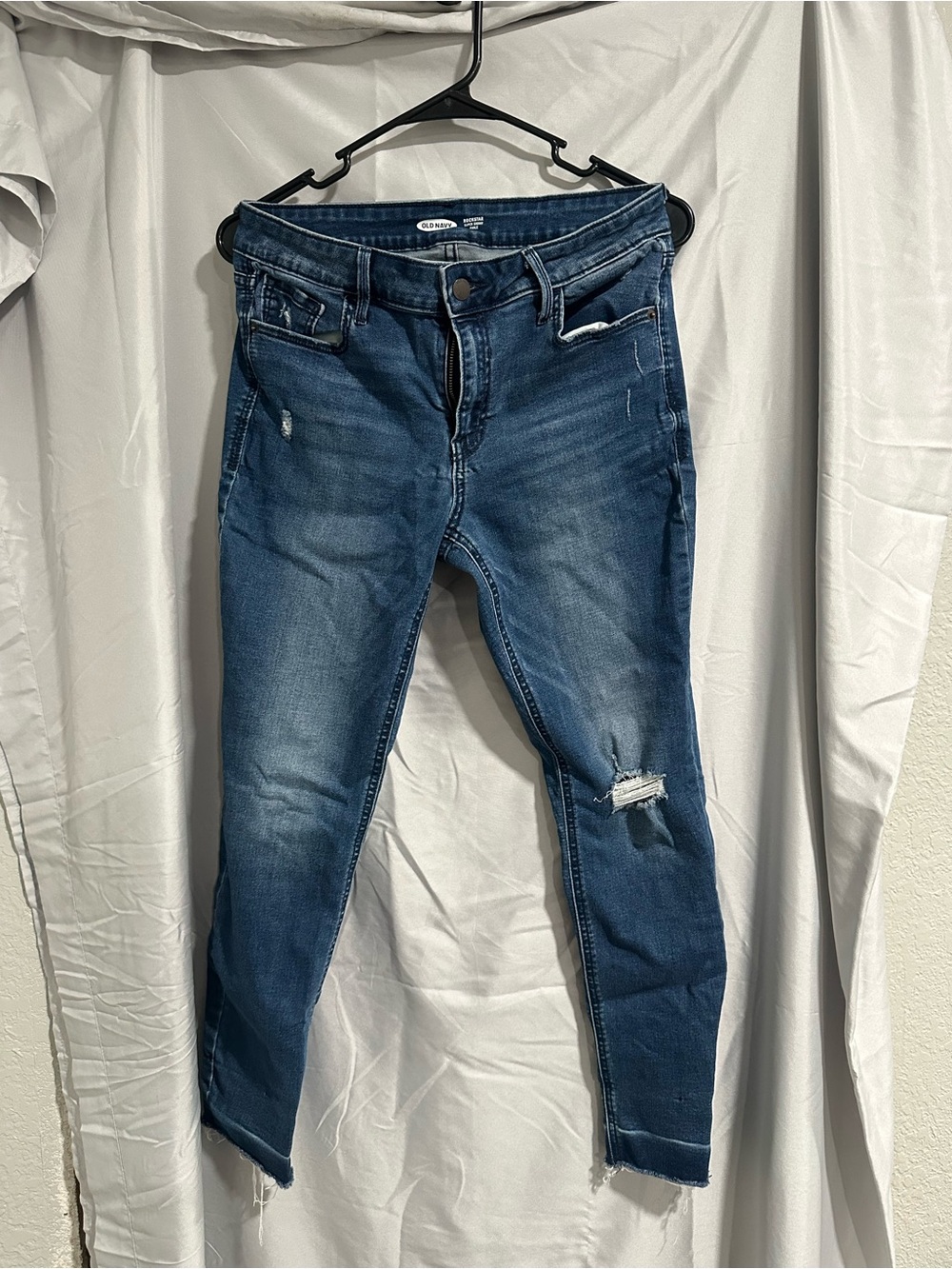 Old Navy Blue Women's Ripped Skinny Jeans